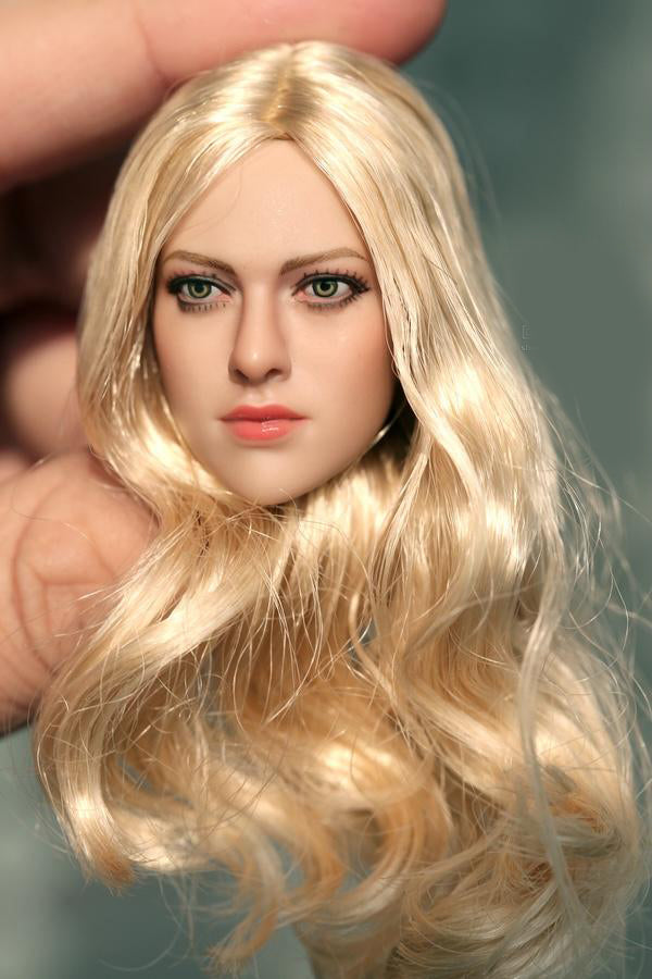 1/6 European and American Gold Hair Girl Head Sculpt