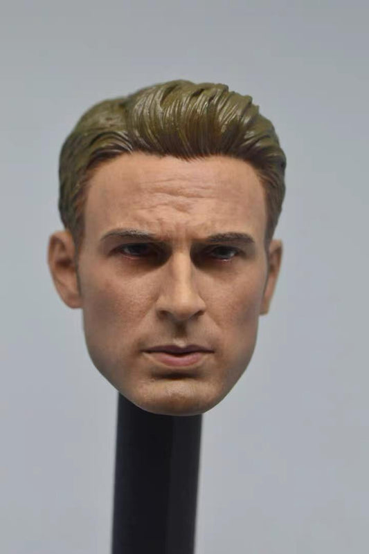 1/6 Captain Chris Evans Golden Hair Head Sculpt