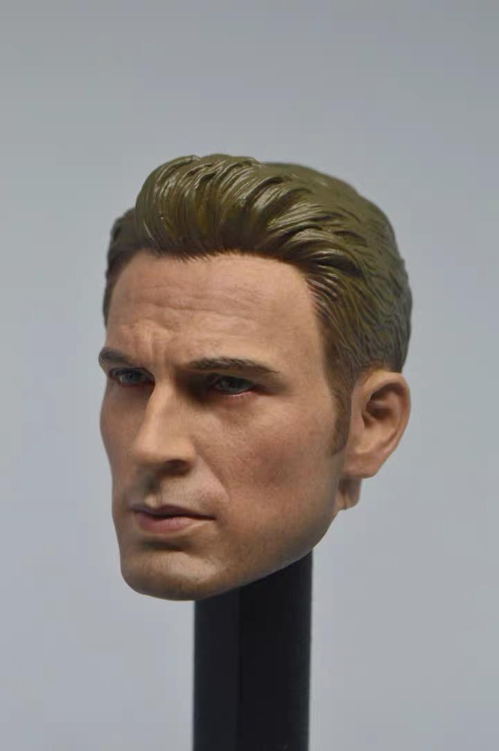 1/6 Captain Chris Evans Golden Hair Head Sculpt