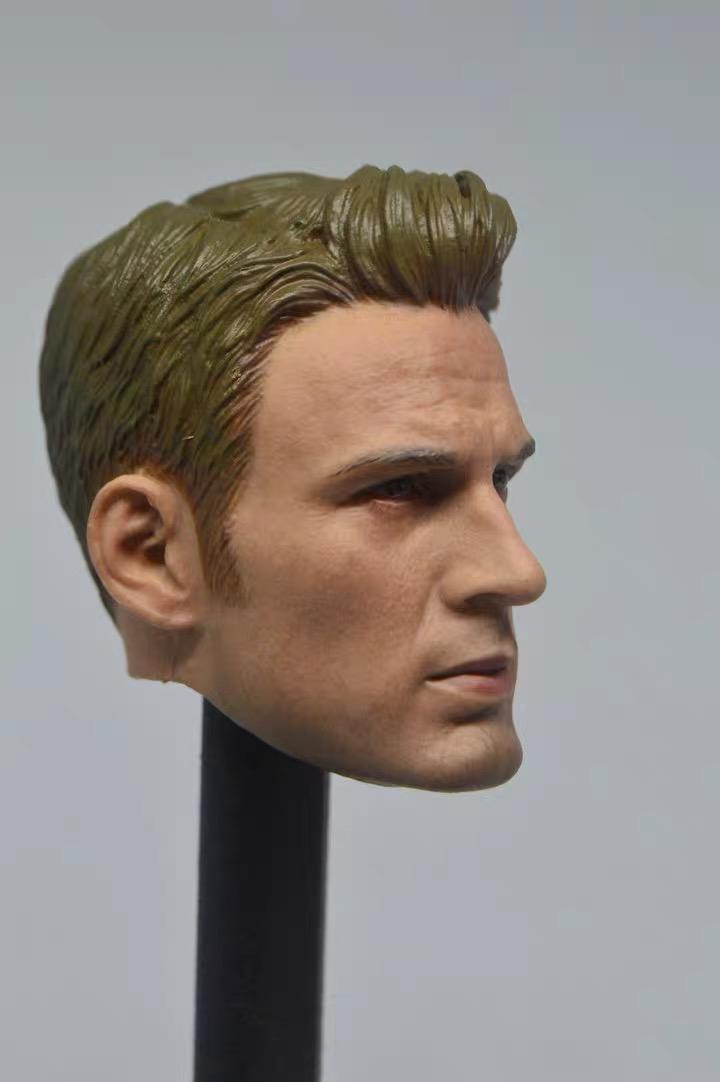 1/6 Captain Chris Evans Golden Hair Head Sculpt