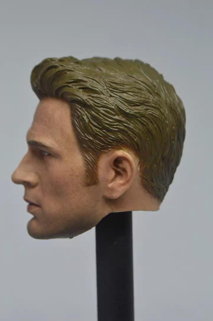 1/6 Captain Chris Evans Golden Hair Head Sculpt