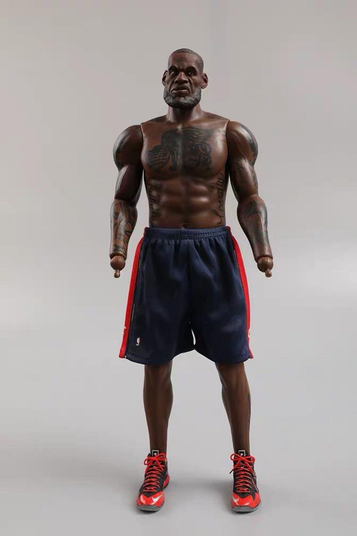 1/6 NBA LeBron James Steel Skeleton Nude Body with Hands