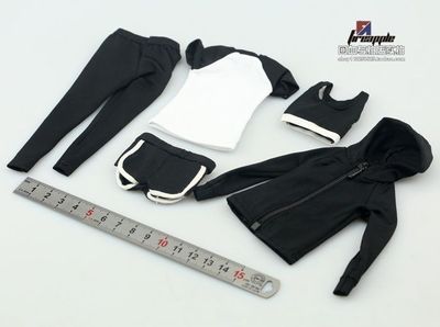 1/6 Clothing Fitness Yoga Wear Hoodie Sweatshirt Sweatpants Suit