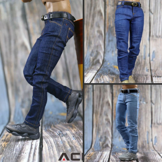 1/6 Scale Clothing Men's Slim Jeans for 12" Action Figure