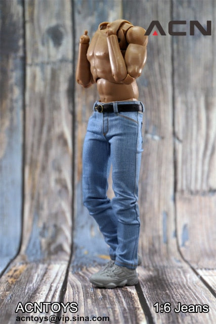 1/6 Scale Clothing Men's Slim Jeans for 12" Action Figure