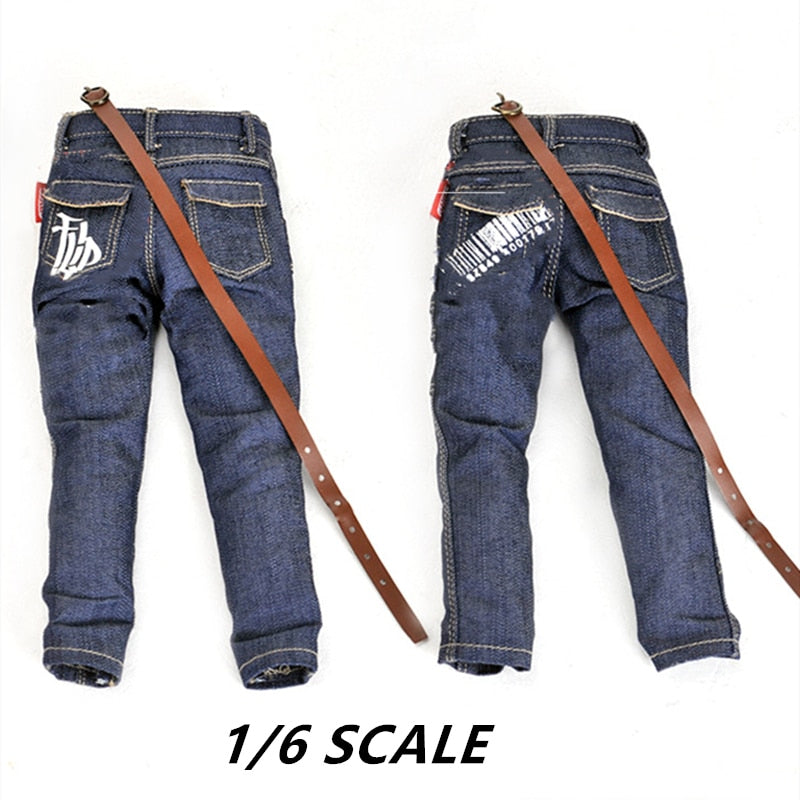 1/6 Clothes- Male Classic Jeans with Belt for 12" Action Figure