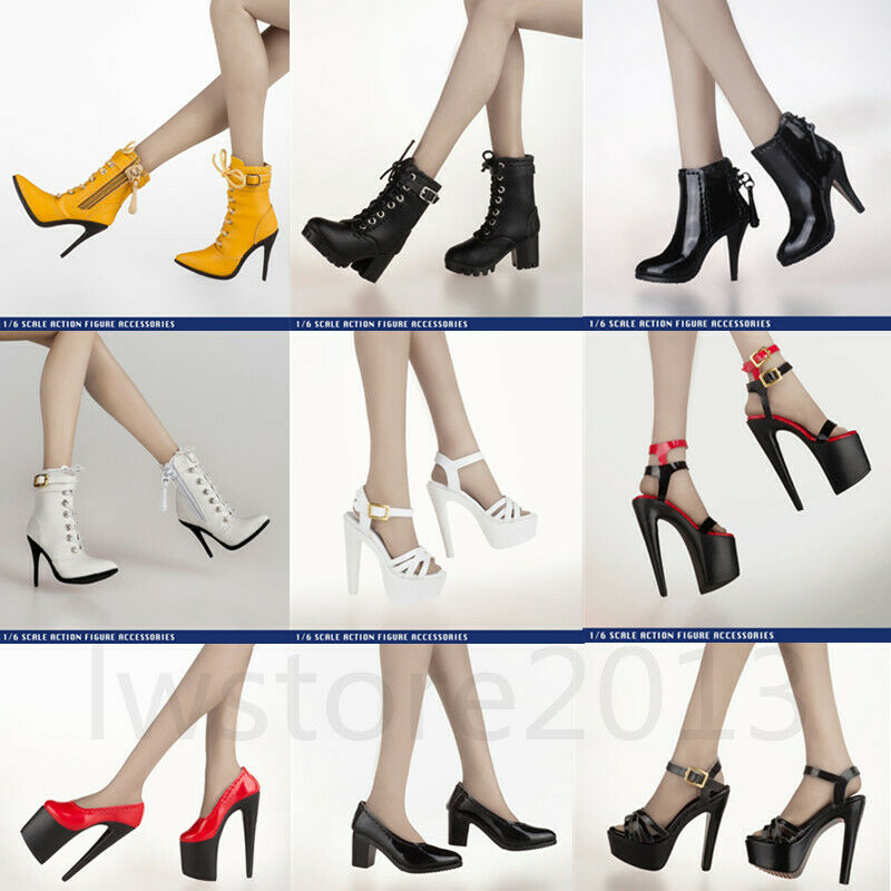 1/6 Female Model Hard Bottom High Heels Shoes