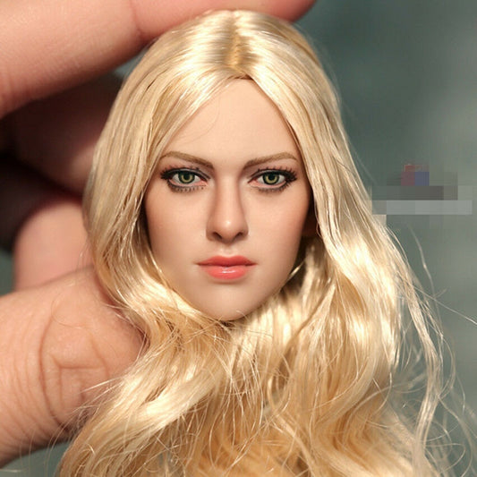 1/6 European and American Gold Hair Girl Head Sculpt